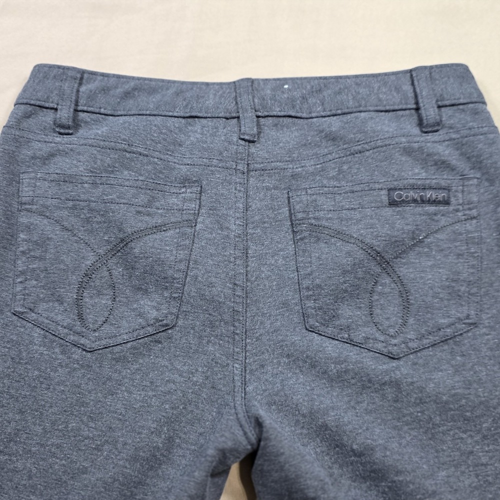 Calvin Klein Jeans Womens 8 Heather Gray Stretch Pants Slim Leg Work Office - Picture 11 of 15